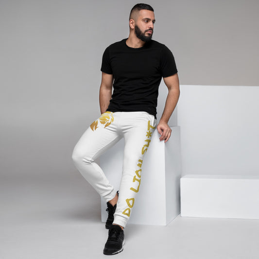 Gold Lion White Men's Joggers