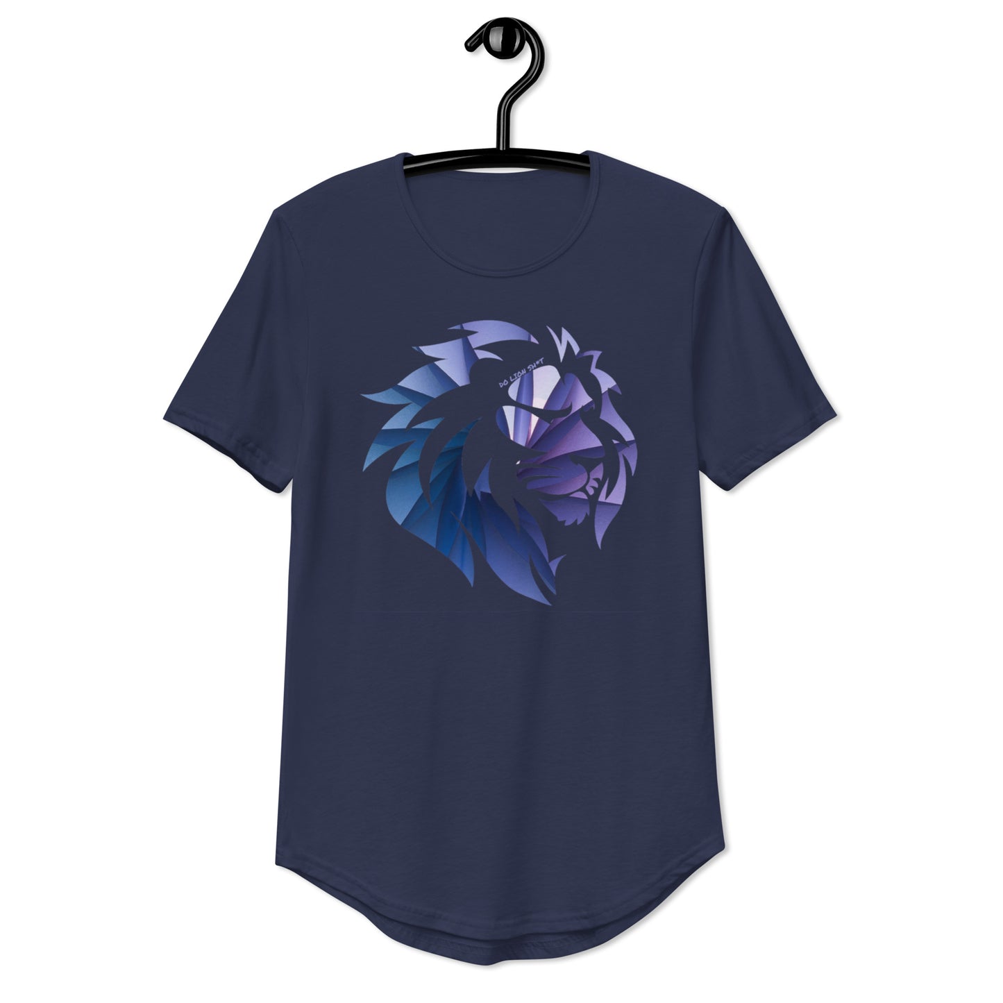 Men's Purple Wave Curved Hem T-Shirt