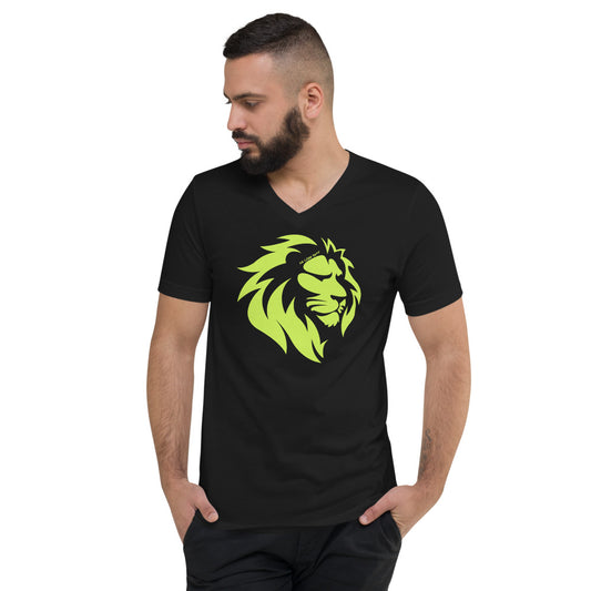 Lime Green Lion V-Neck T-Shirt