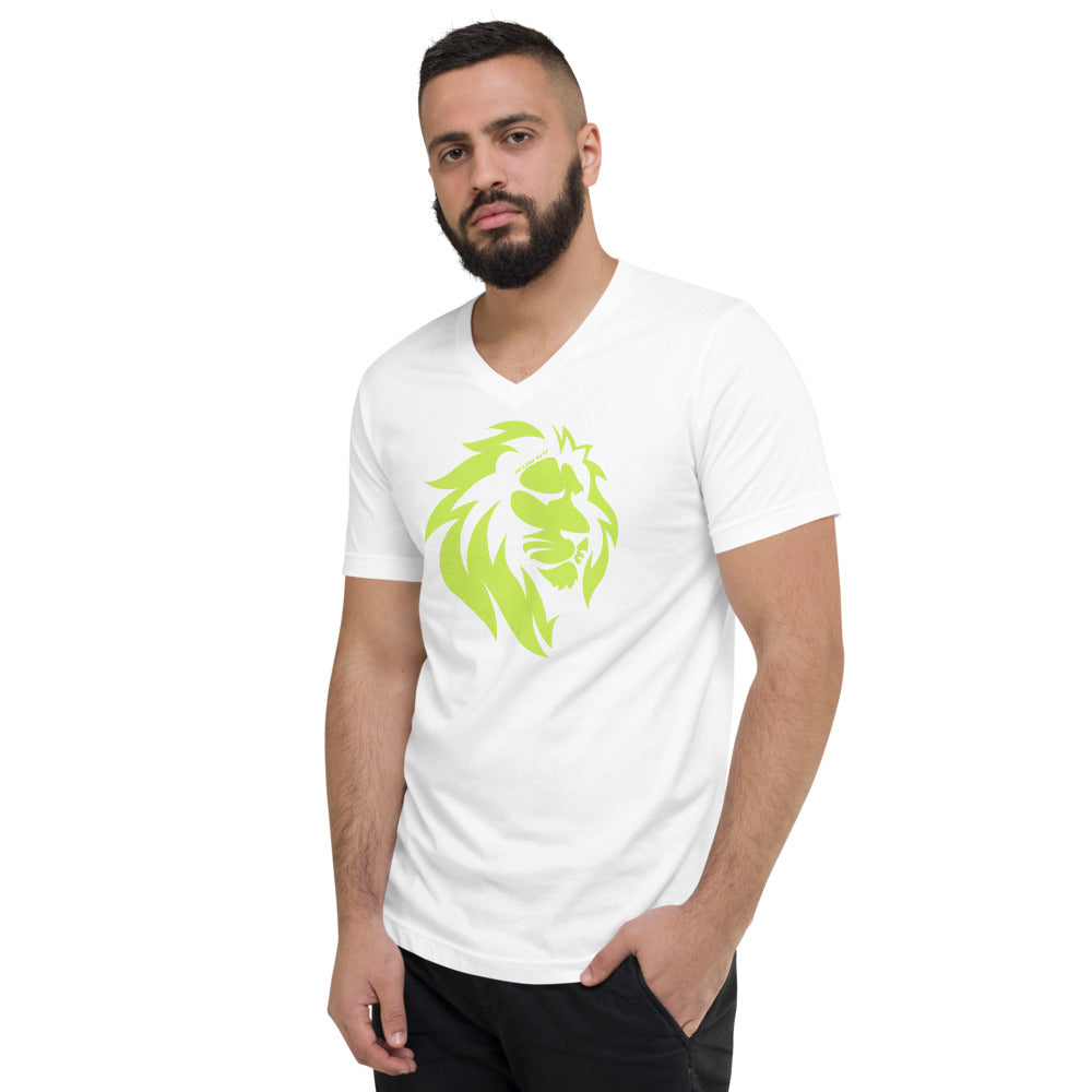 Lime Green Lion V-Neck T-Shirt