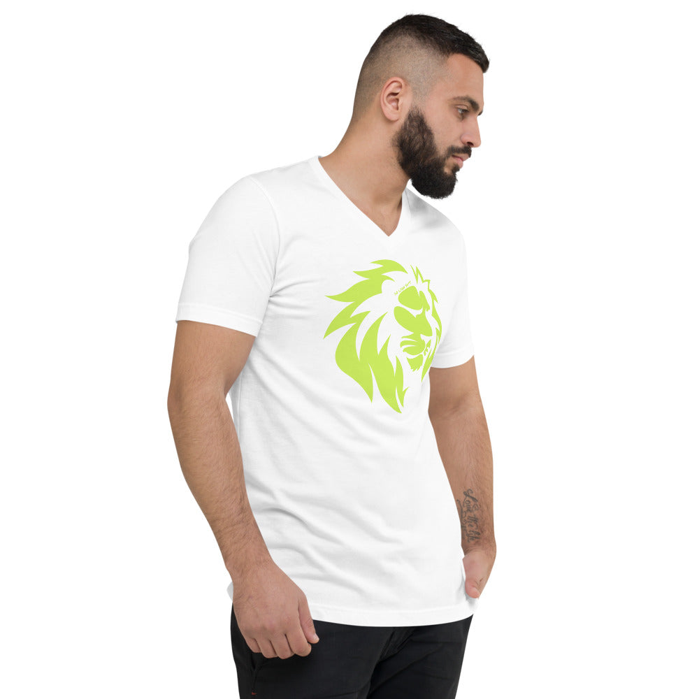 Lime Green Lion V-Neck T-Shirt